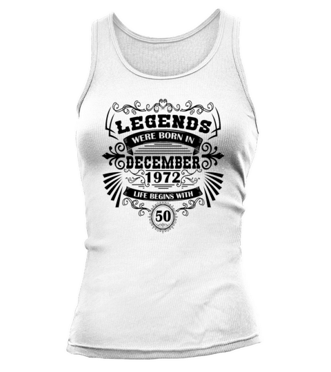 December 1972 birthday 50 years vintage men women Tank top Woman