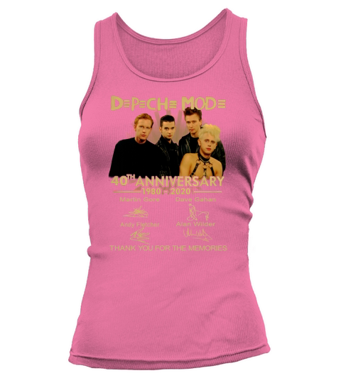 Depeche Mode 40th anniversary 1980 2020 signature thank memories shirt - Unisex Long Sleeve Tank top Woman