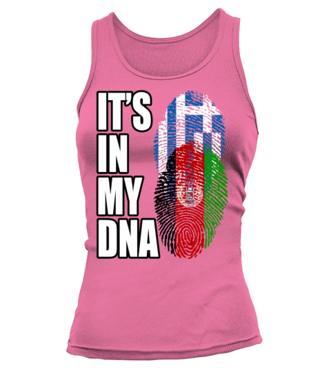 Greek And Afghanistan Mix Heritage DNA Flag Tank top Woman