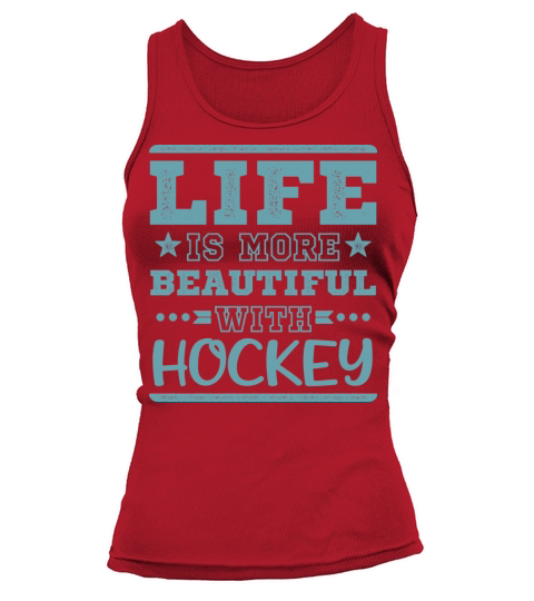 Hockey Is Lucky Word Team Coaches Sayings Funny Tank top Woman