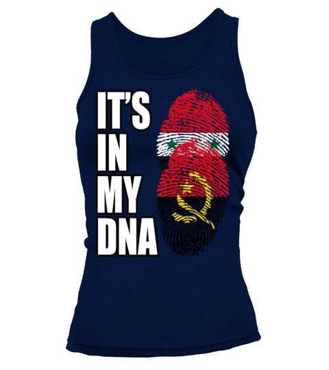 Syrian And Angolan Vintage Heritage DNA Flag Tank top Woman