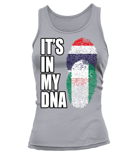 Thai And Nigerian Vintage Heritage DNA Flag Tank top Woman