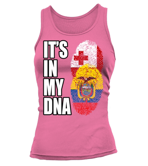 Tongan And Ecuadorian Mix Heritage DNA Flag Tank top Woman