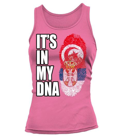 Tunisian And Serbian Mix Heritage DNA Flag Tank top Woman