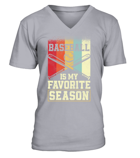 Baseball Fan Vintage Retro V-Neck T-shirt