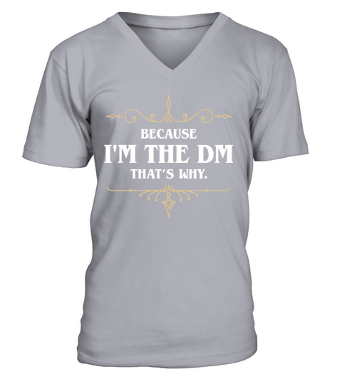 BECAUSE IM THE DM - DUNGEON MASTER DUNGEONS AND DRAGONS - Rabbit Skins Baby Onesie V-Neck T-shirt