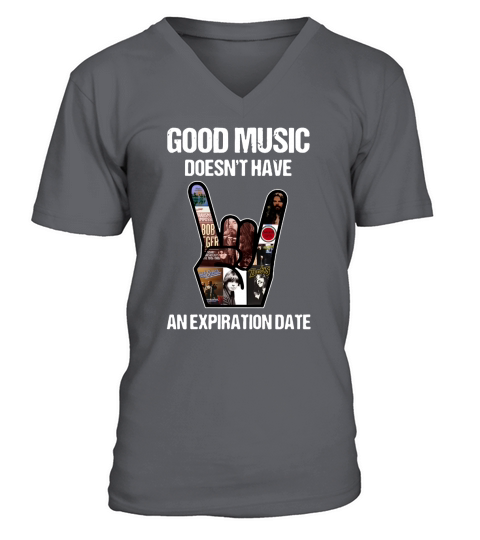 Bob Seger Good Music Doesn’t Have An Expiration Date I love you sign shirt V-Neck T-shirt