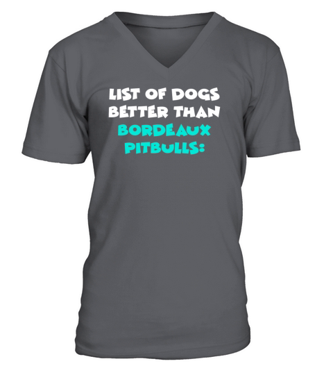 Bordeaux Pitbull V-Neck T-shirt