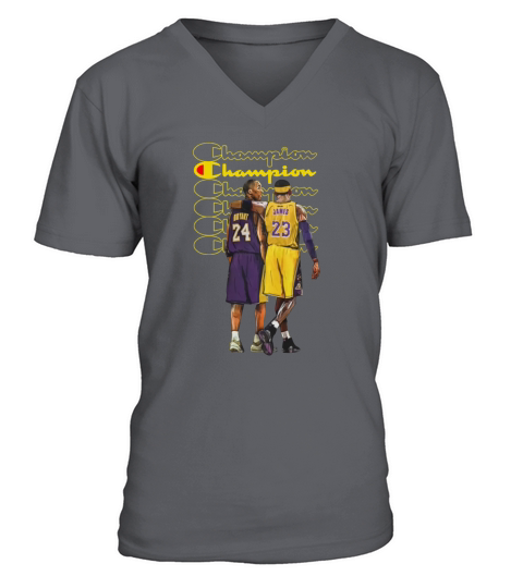 Champion Kobe Bryant and Lebron James V-Neck T-shirt