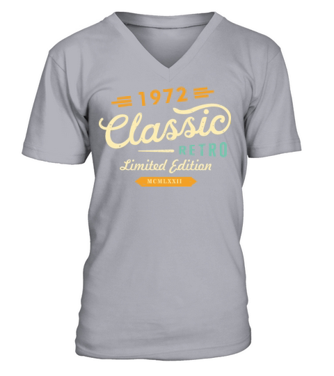 Classic Retro 1972 Limited Edition V-Neck T-shirt