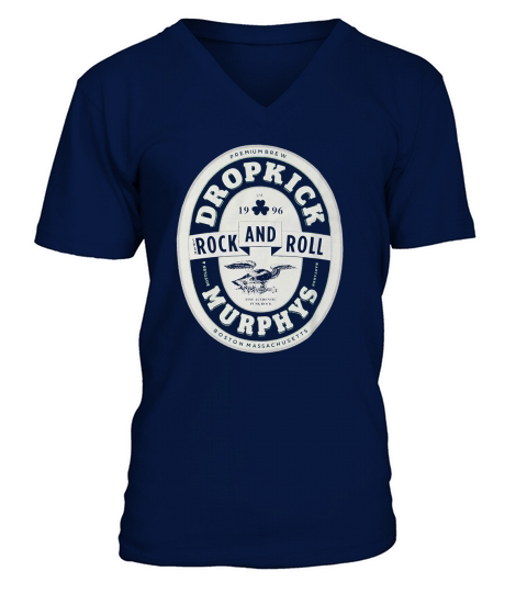 Dropkick Murphys Shamrock and Roll Caps V-Neck T-shirt