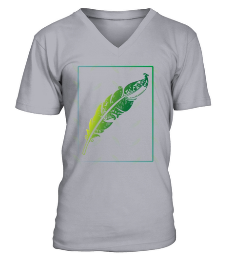 feather V-Neck T-shirt