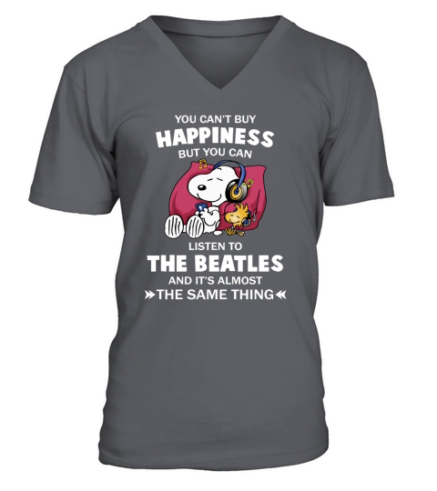 Happiness The Beatles V-Neck T-shirt