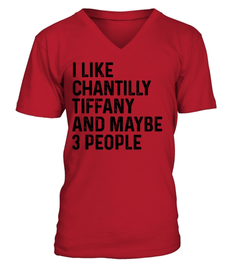 I Like Chantilly Tiffany And Maybe 3 People Funny V-Neck T-shirt
