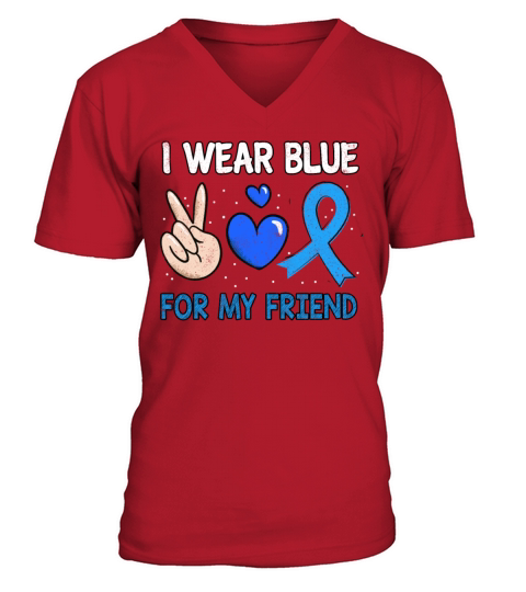 In November Blue For Friend Diabetes Awareness V-Neck T-shirt