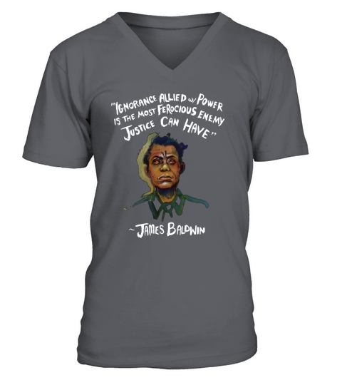 James-Baldwin-Ignorance-Allied-Power V-Neck T-shirt