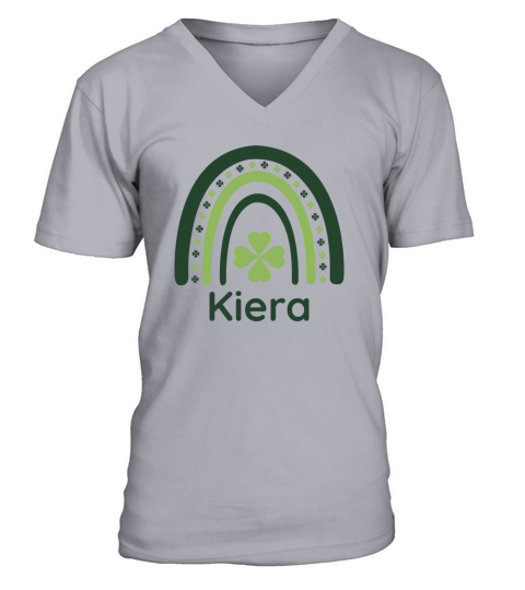 Kiera Clover Boho Rainbow V-Neck T-shirt
