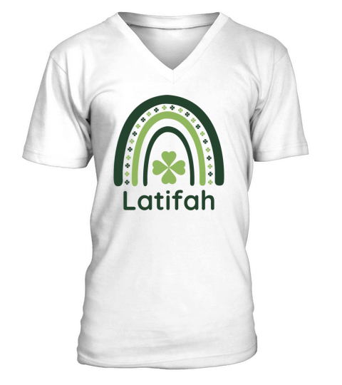 Latifah Clover Boho Rainbow V-Neck T-shirt