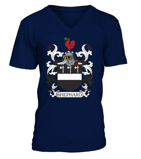 Shephard Family Crest British Family Crests II V-Neck T-shirt