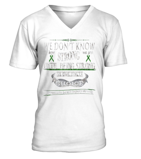 Traumatic Brain Injury Shirt for Awareness Strong Survivor D V-Neck T-shirt