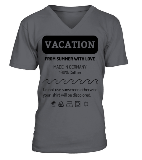 Vacation summer funny tag V-Neck T-shirt