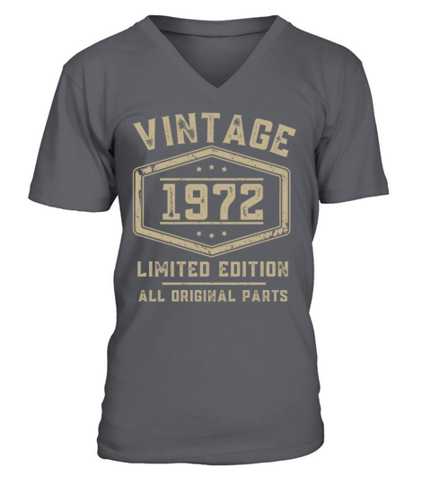 Vintage 1972 50th Birthday 50 Years V-Neck T-shirt