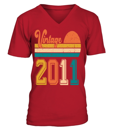 Vintage 2011 birthday gift V-Neck T-shirt