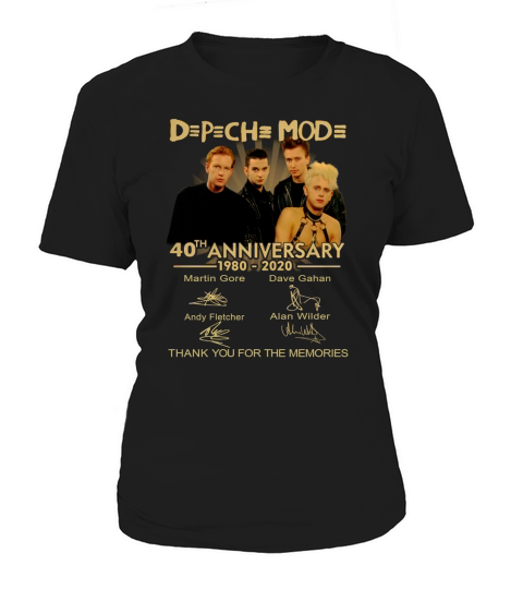 Depeche Mode 40th anniversary 1980 2020 signature thank memories shirt - Unisex Long Sleeve Women's T-Shirt