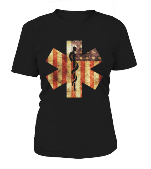 EMT EMS Paramedic USA Flag T-Shirt Women's T-Shirt