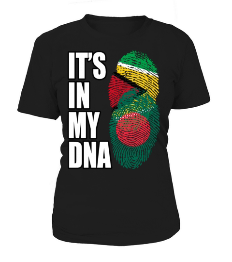 Guyanese And Bangladeshi Mix Heritage DNA Flag Women's T-Shirt