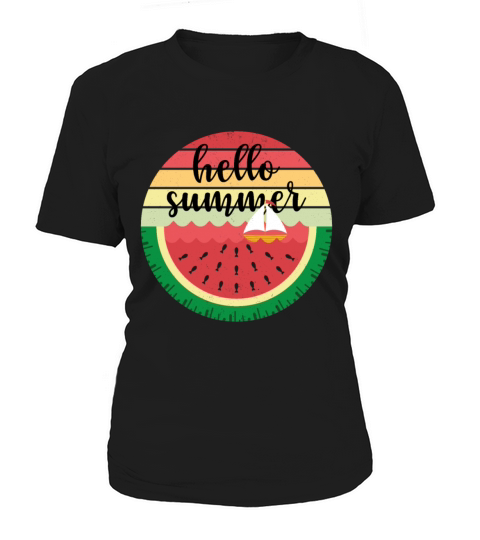 Hello Summer Watermelon Retro Vintage Vacation Women's T-Shirt