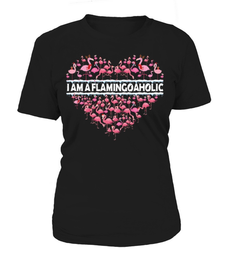I Am A Flamingoaholic Funny Christmas Flamingo Women's T-Shirt