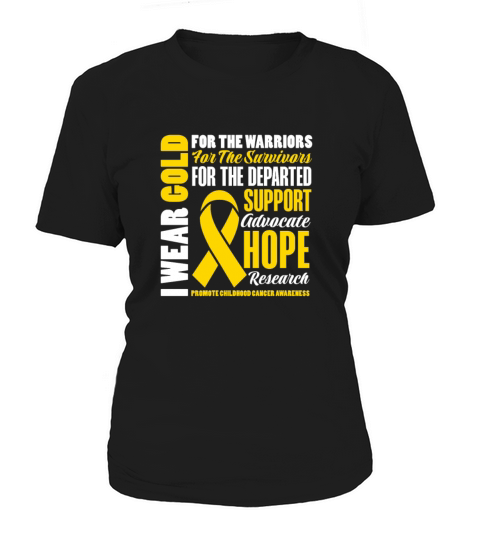 I Wear Gold For The Warriors Survivors Departed Women's T-Shirt