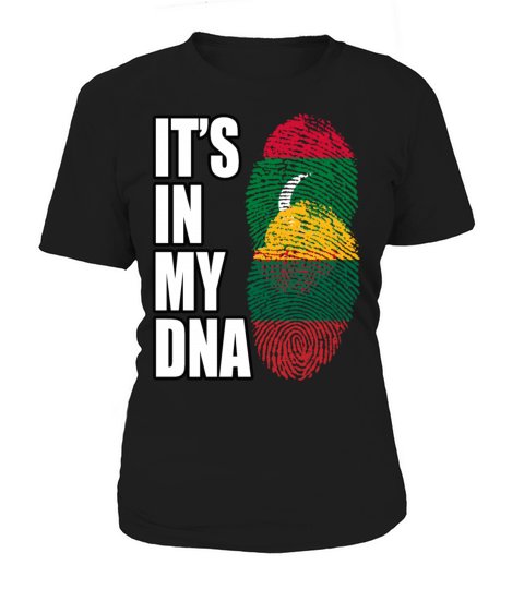 Maldivian And Lithuanian Mix Heritage DNA Flag Women's T-Shirt