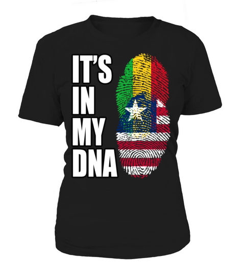 Malian And Liberian Mix Heritage DNA Flag Women's T-Shirt