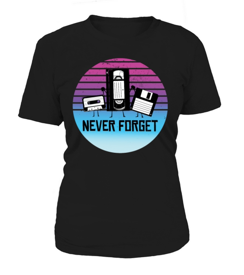 Never Forget Funny Vintage Cassette Tape Women's T-Shirt
