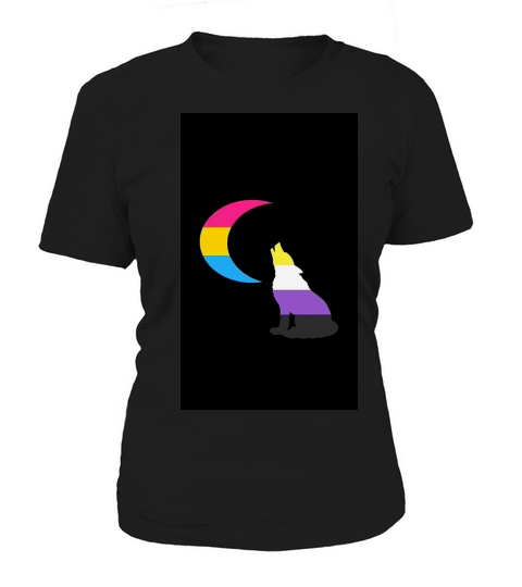 Pansexual Nonbinary Wolf & Moon - iPhone 8 Women's T-Shirt