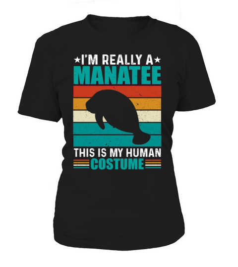 Retro Vintage Style Im Really a Manatee Sea Cows Women's T-Shirt