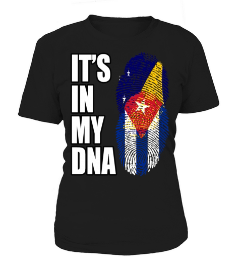 Tokelauan And Cuban Mix Heritage DNA Flag Women's T-Shirt