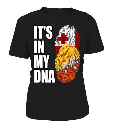 Tongan And Bhutanese Mix Heritage DNA Flag Women's T-Shirt