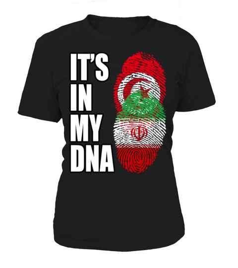 Tunisian And Iranian Mix Heritage DNA Flag Women's T-Shirt