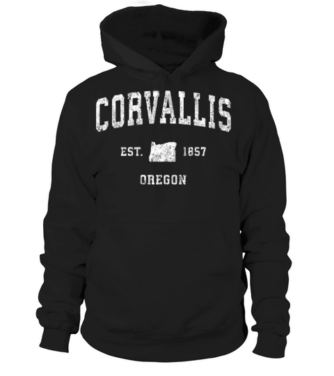 Corvallis Oregon Or Vintage Athletic Sports Design Hoodie Unisex