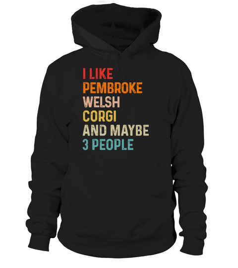 I Like Pembroke Welsh Corgi And Maybe 3 People Hoodie Unisex