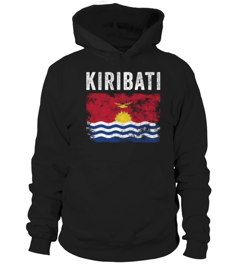 Kiribati Flag Distressed I Kiribati Flag Hoodie Unisex