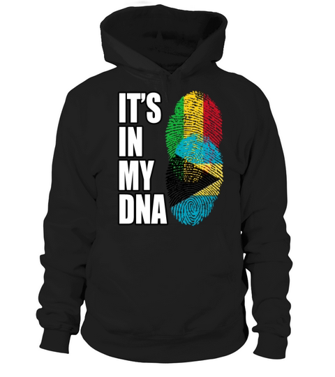 Malian And Bahamian Mix Heritage DNA Flag Hoodie Unisex