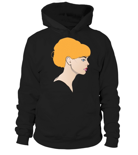 Pop Art Woman Portrait Illustration of a Girl Elke Hoodie Unisex