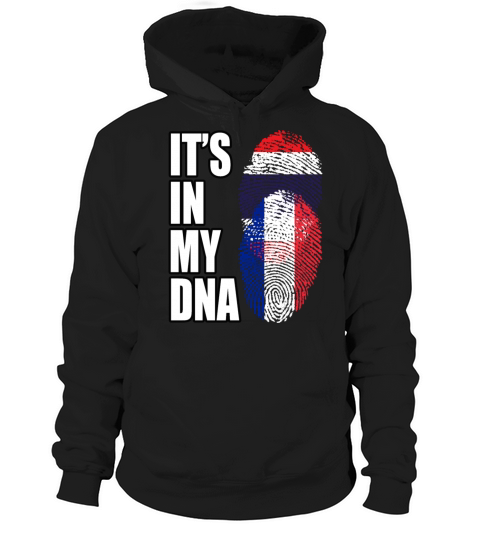 Thai And French Vintage Heritage DNA Flag Hoodie Unisex
