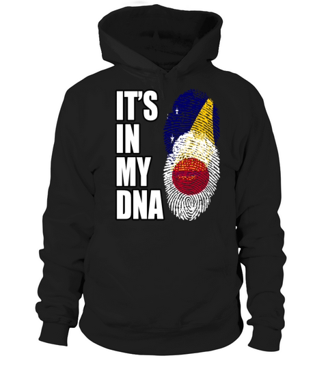 Tokelauan And Japanese Mix Heritage DNA Flag Hoodie Unisex