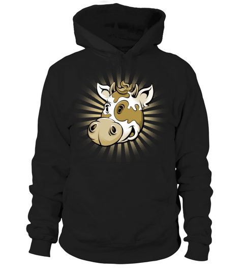 Vintage Cartoon Cow Hoodie Unisex
