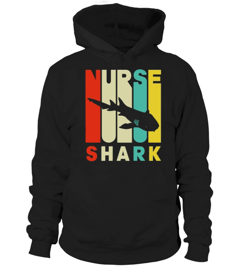 Vintage Style Nurse Shark Silhouette T-Shirt Hoodie Unisex